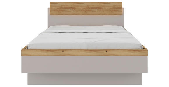 BETT 140/200 cm  in Eichefarben, Hellgrau  - Eichefarben/Hellgrau, MODERN, Holz/Holzwerkstoff (140/200cm) - Xora