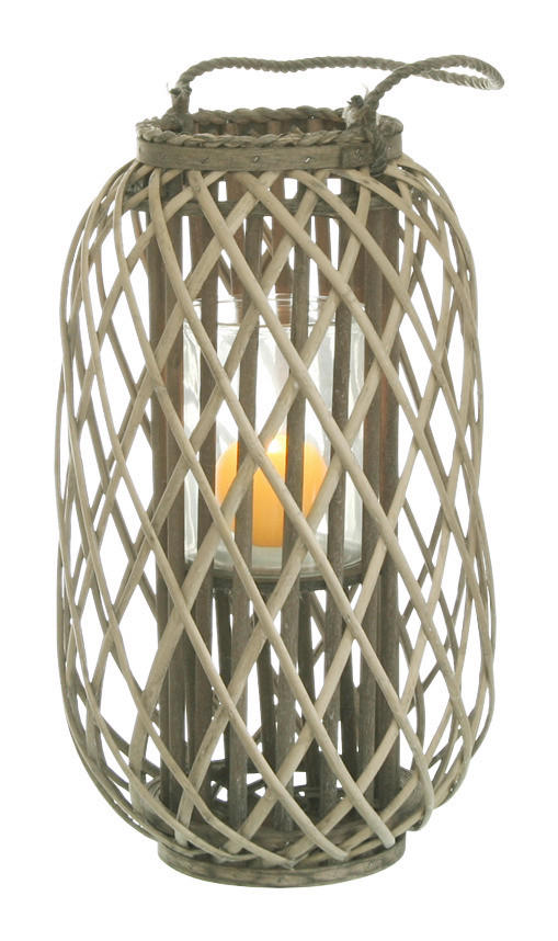 WINDLICHT - Naturfarben/Grau, LIFESTYLE, Holz (28/73cm)