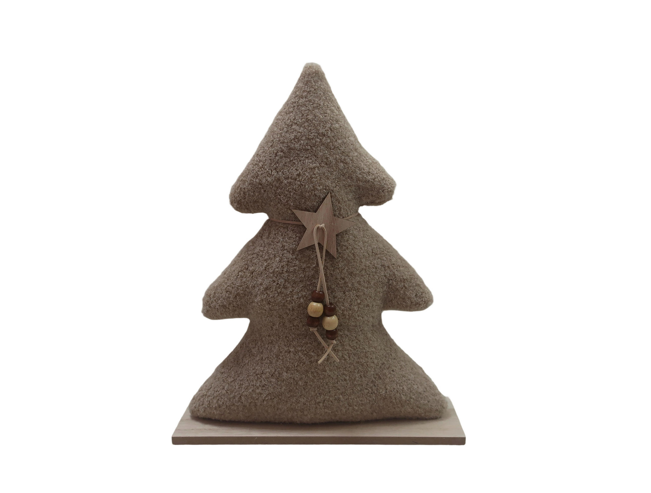 DEKOBAUM - Ecru/Creme, LIFESTYLE, Holzwerkstoff/Textil (28/38/9cm) - X-Mas