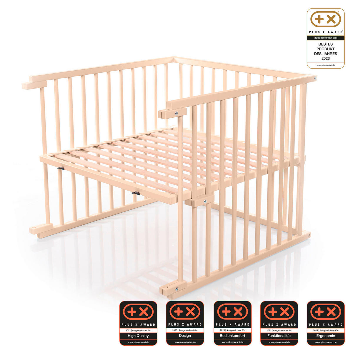 GITTERBETT 95/94/79 cm  - Beige, Basics, Holz (95/94/79cm) - Babybay