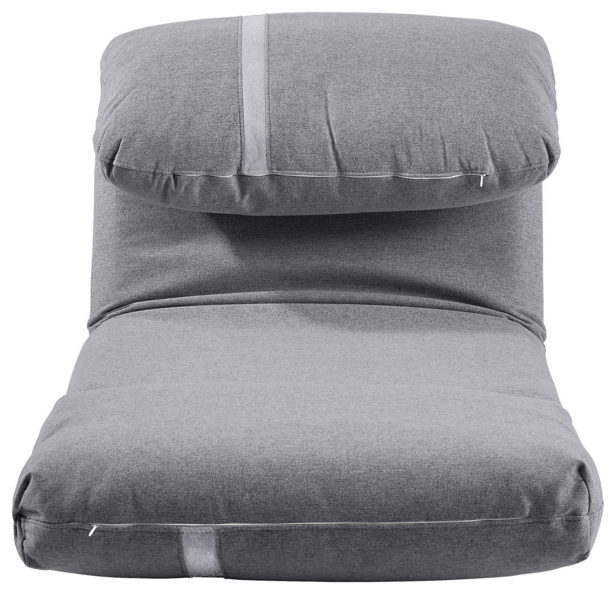 SCHLAFSESSEL  in Webstoff Dunkelgrau  - Dunkelgrau/Hellgrau, Design, Textil (78/58/82cm) - Livetastic