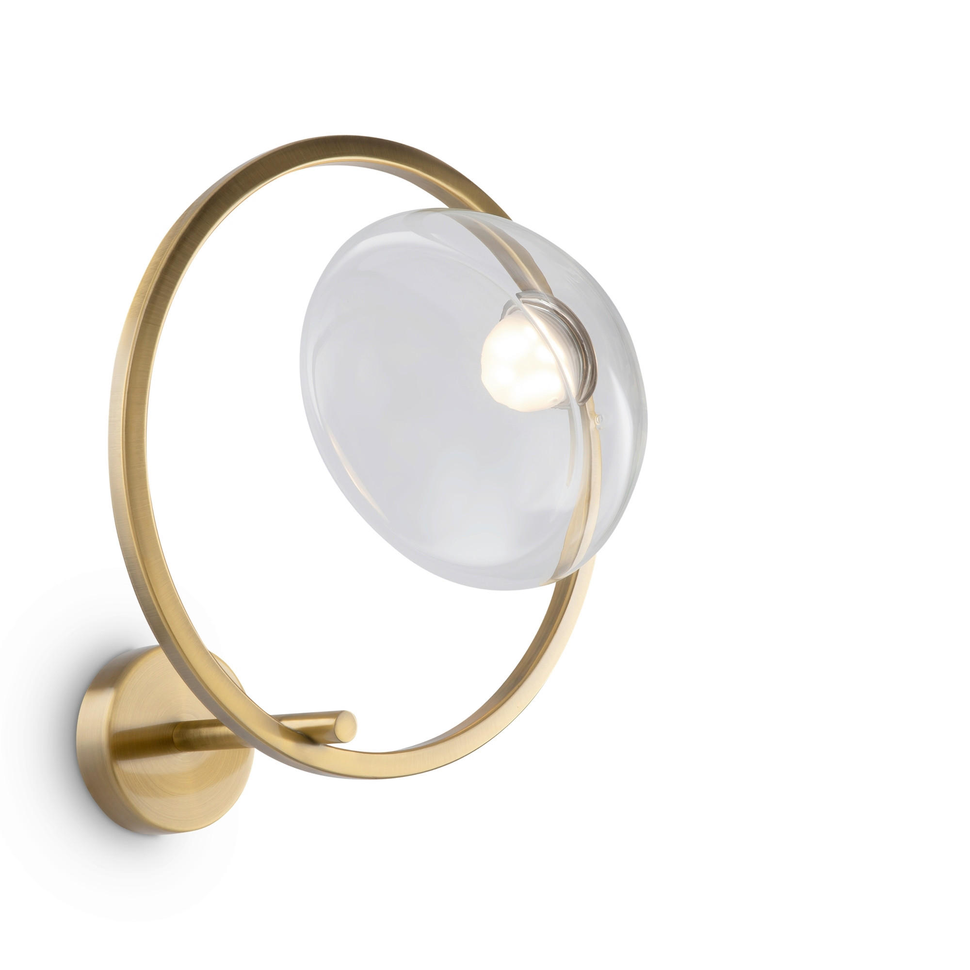 WANDLEUCHTE Modern   - Transparent/Messingfarben, Trend, Glas/Metall (35/32/22cm) - MAYTONI