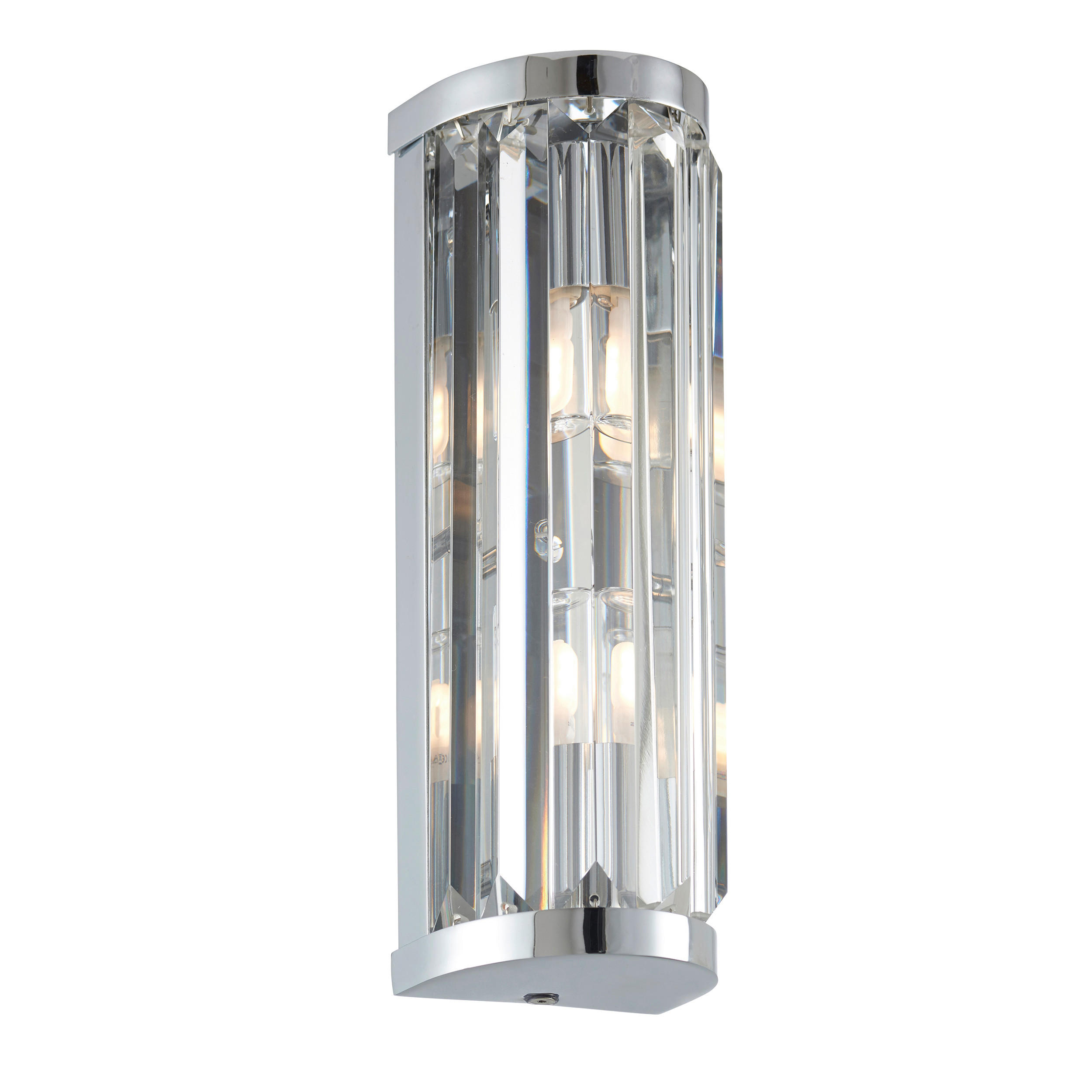 BADEZIMMER-WANDLEUCHTE Endon Shimmer 8,5/7,8/25,5 cm   - Klar/Messingfarben, KONVENTIONELL, Glas (8,5/7,8/25,5cm) - ENDON