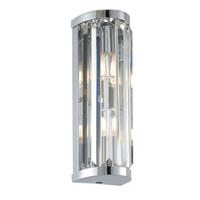 BADEZIMMER-WANDLEUCHTE Endon Shimmer 8,5/7,8/25,5 cm   - Klar/Messingfarben, KONVENTIONELL, Glas (8,5/7,8/25,5cm) - ENDON