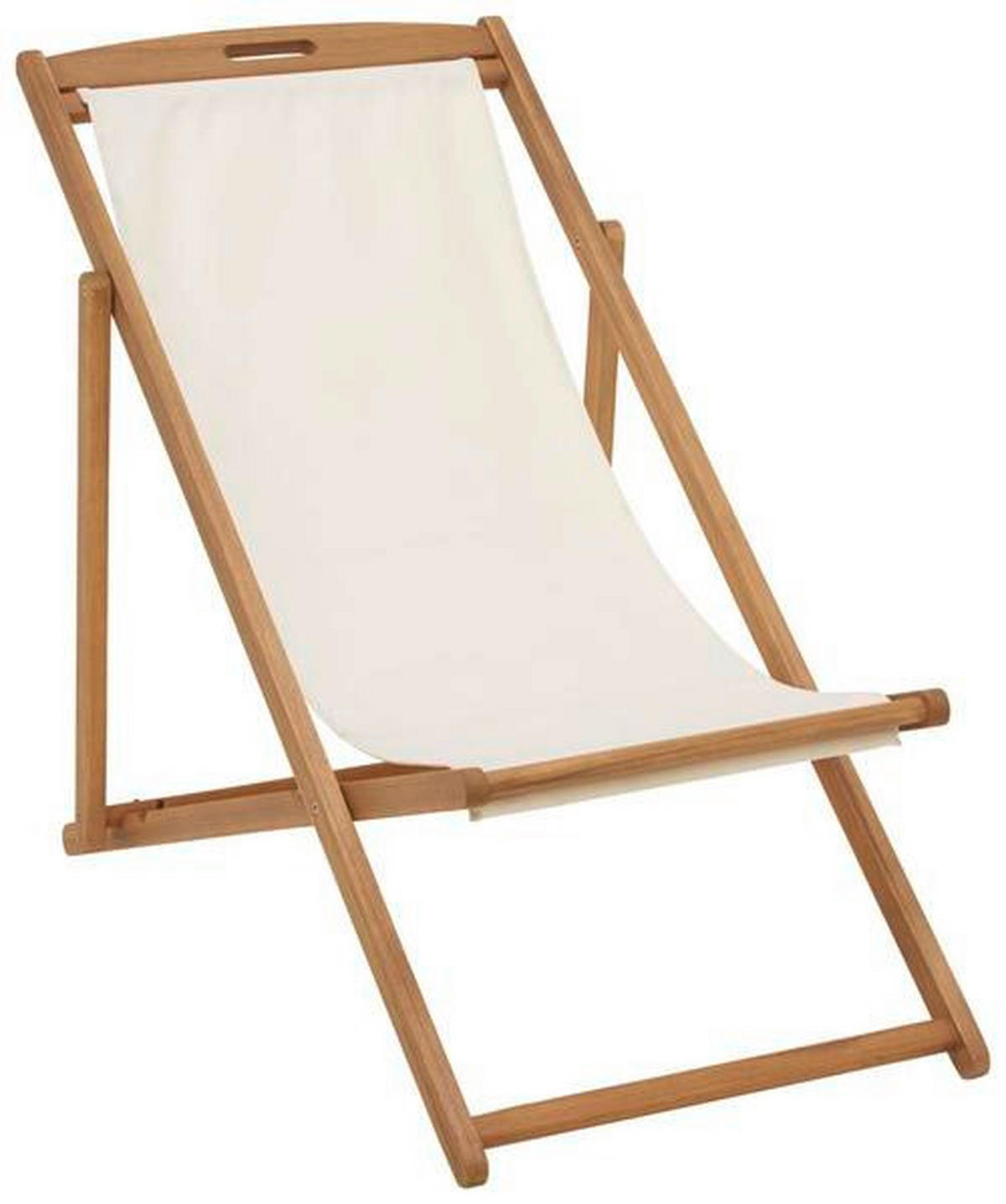 FOTELJA ZA PLAŽU  boje bagrema, bež  drvo, tekstil      - boje bagrema/bež, Romantično / ladanjski, drvo/tekstil (57/89,5/101,5cm) - Ambia Garden
