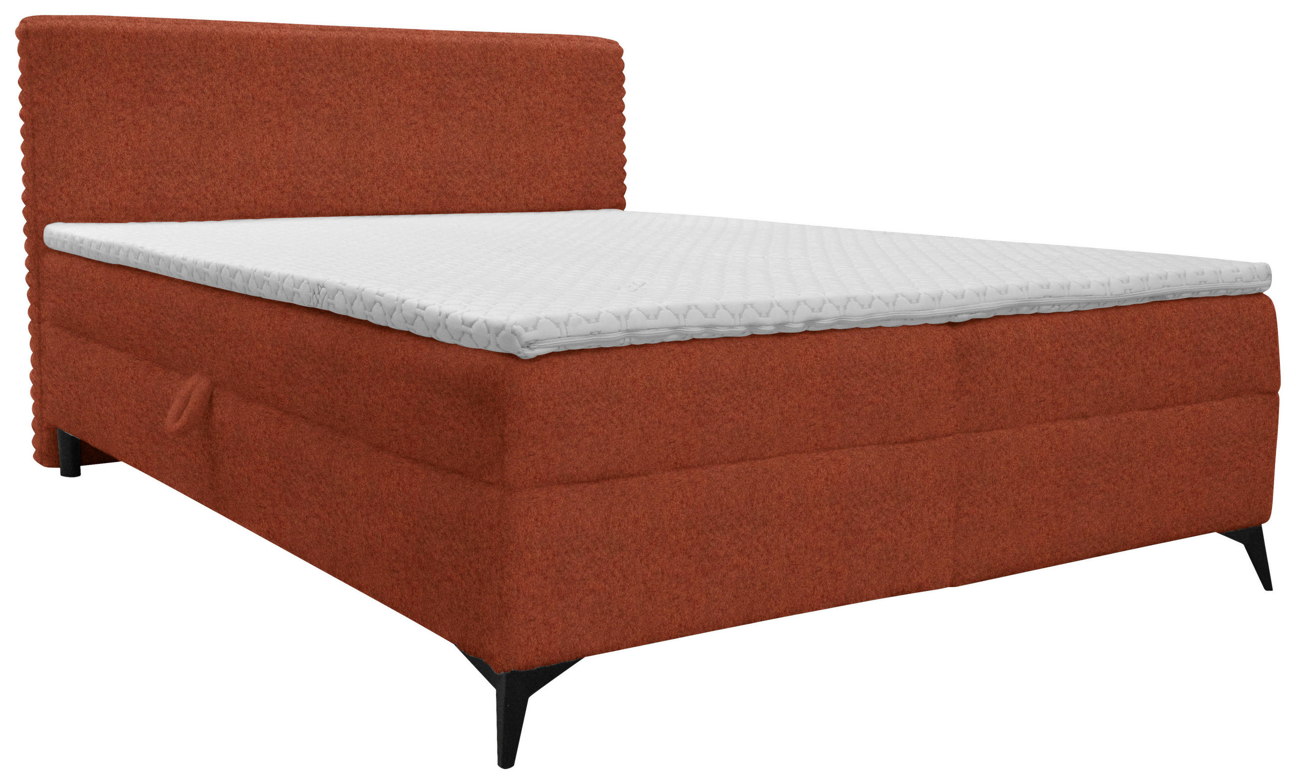 BOXBETT 180/200 cm  in Rostfarben  - Rostfarben/Schwarz, Design, Holz/Holzwerkstoff (180/200cm) - Xora