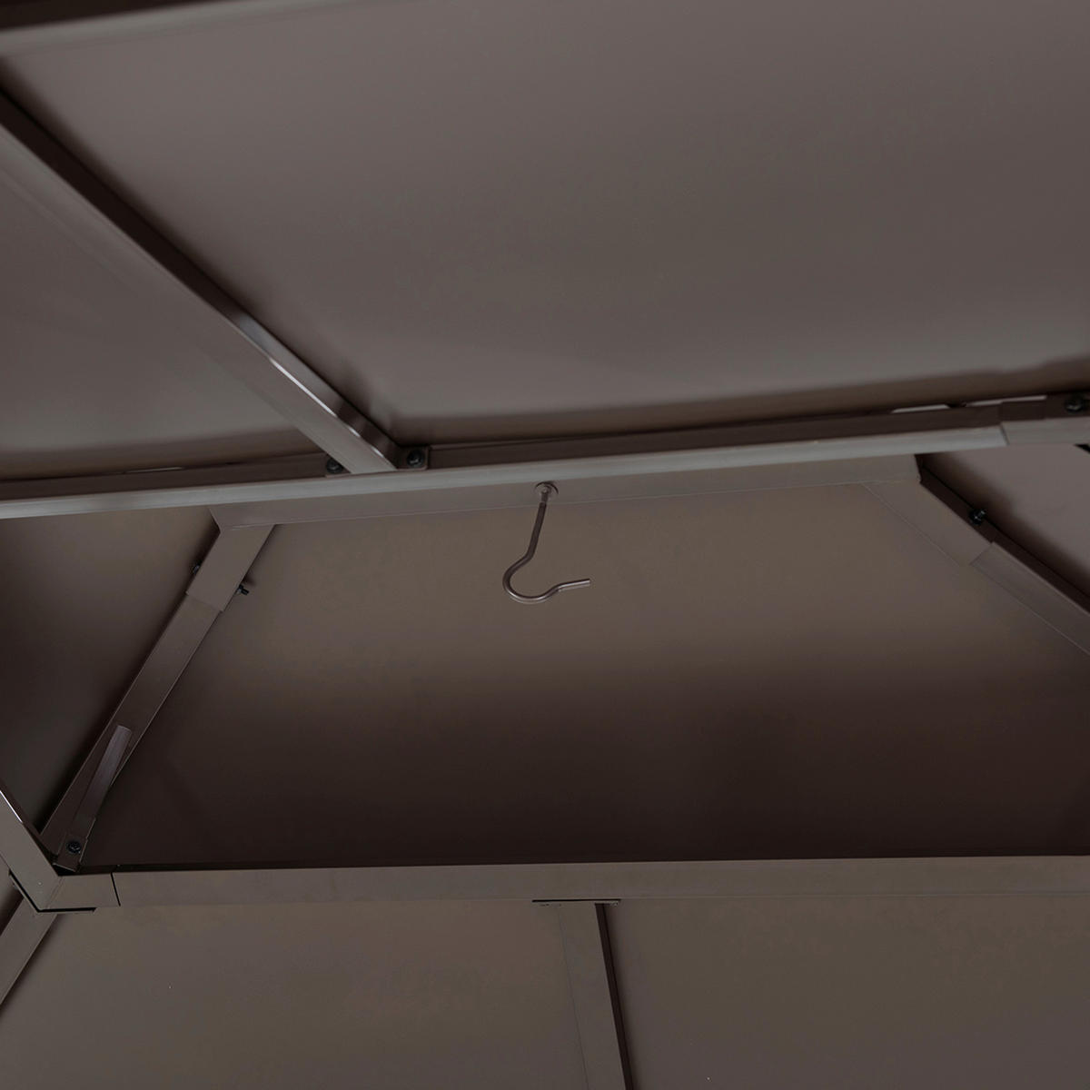 Pavillon inkl. Moskitonetz 366/293/307 cm Stahl  - Dunkelbraun/Schwarz, Basics, Metall (366/293/307cm) - Modante