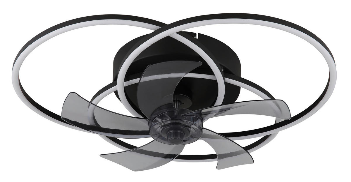 DECKENVENTILATOR  58/17,5 cm    - Weiss/Hellgrau, Design, Kunststoff/Metall (58/17,5cm) - Globo