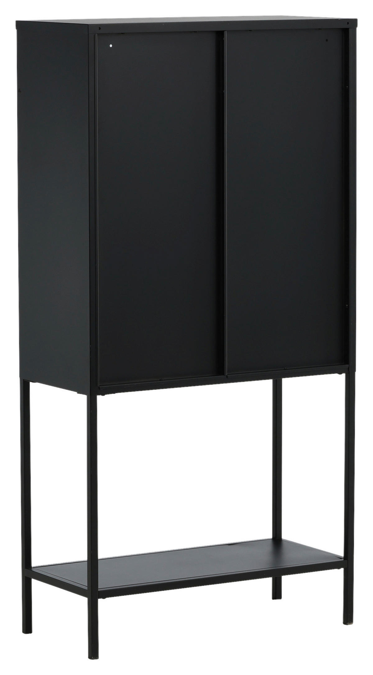 VITRINE in Schwarz  - Schwarz, Design, Metall (75/150/35cm) - Livetastic