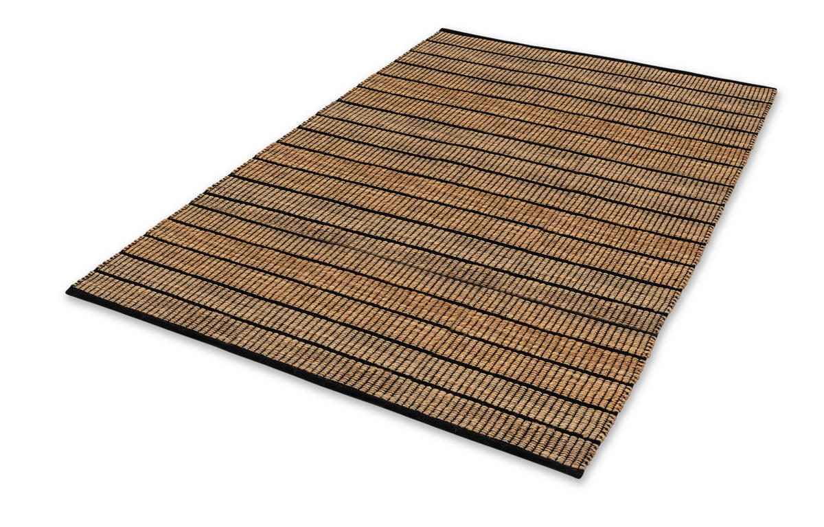 HANDWEBTEPPICH 60/110 cm Nalaya Schwarz rechteckig  - Schwarz, Basics, Textil (60/110cm) - Schöner Wohnen