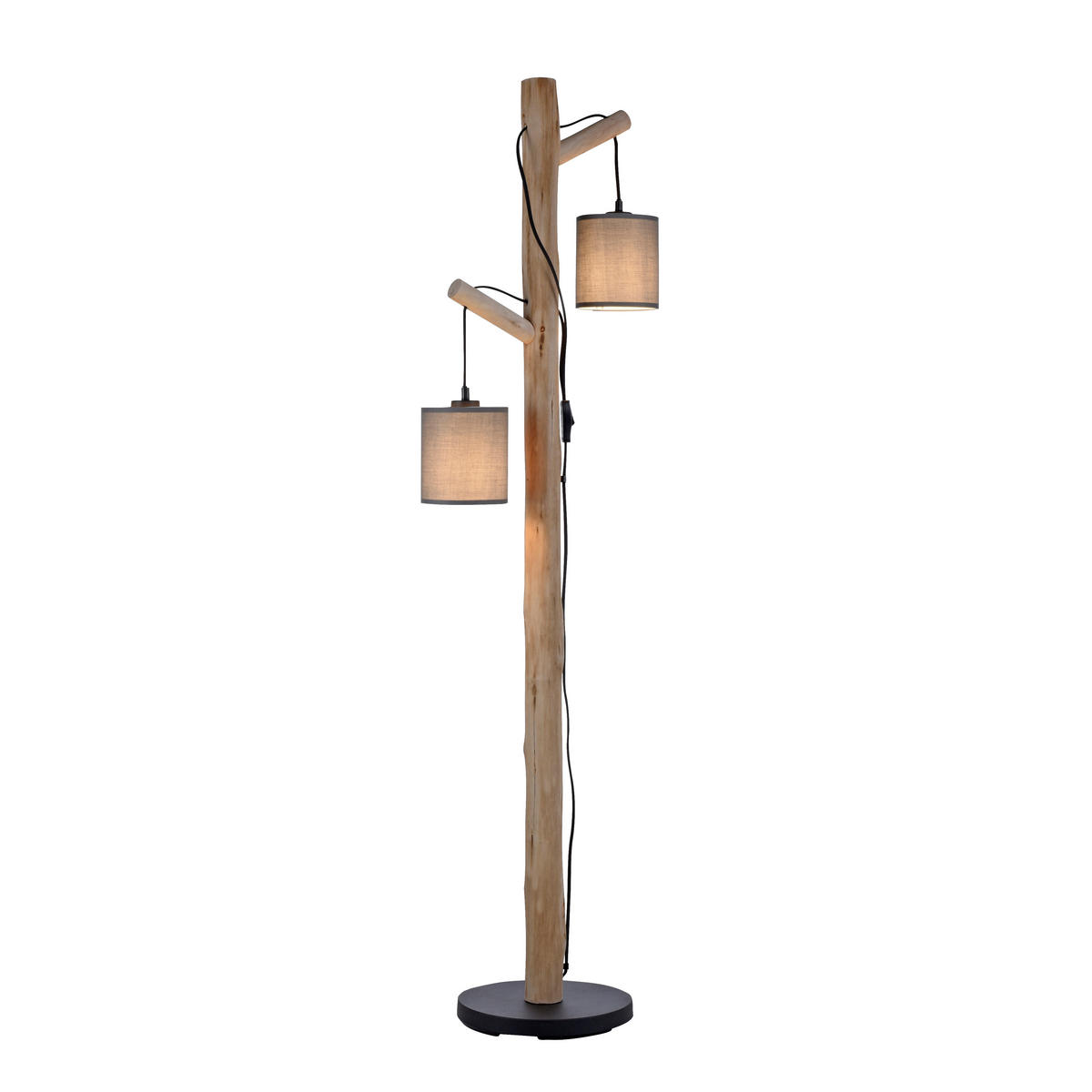 STEHLEUCHTE 39/28/150 cm    - Taupe, Natur, Holz/Kunststoff (39/28/150cm)