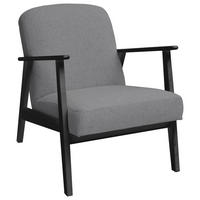 SESSEL in Webstoff Grau, Schwarz  - Schwarz/Grau, Natur, Holz/Textil (63/78/78cm) - Livetastic