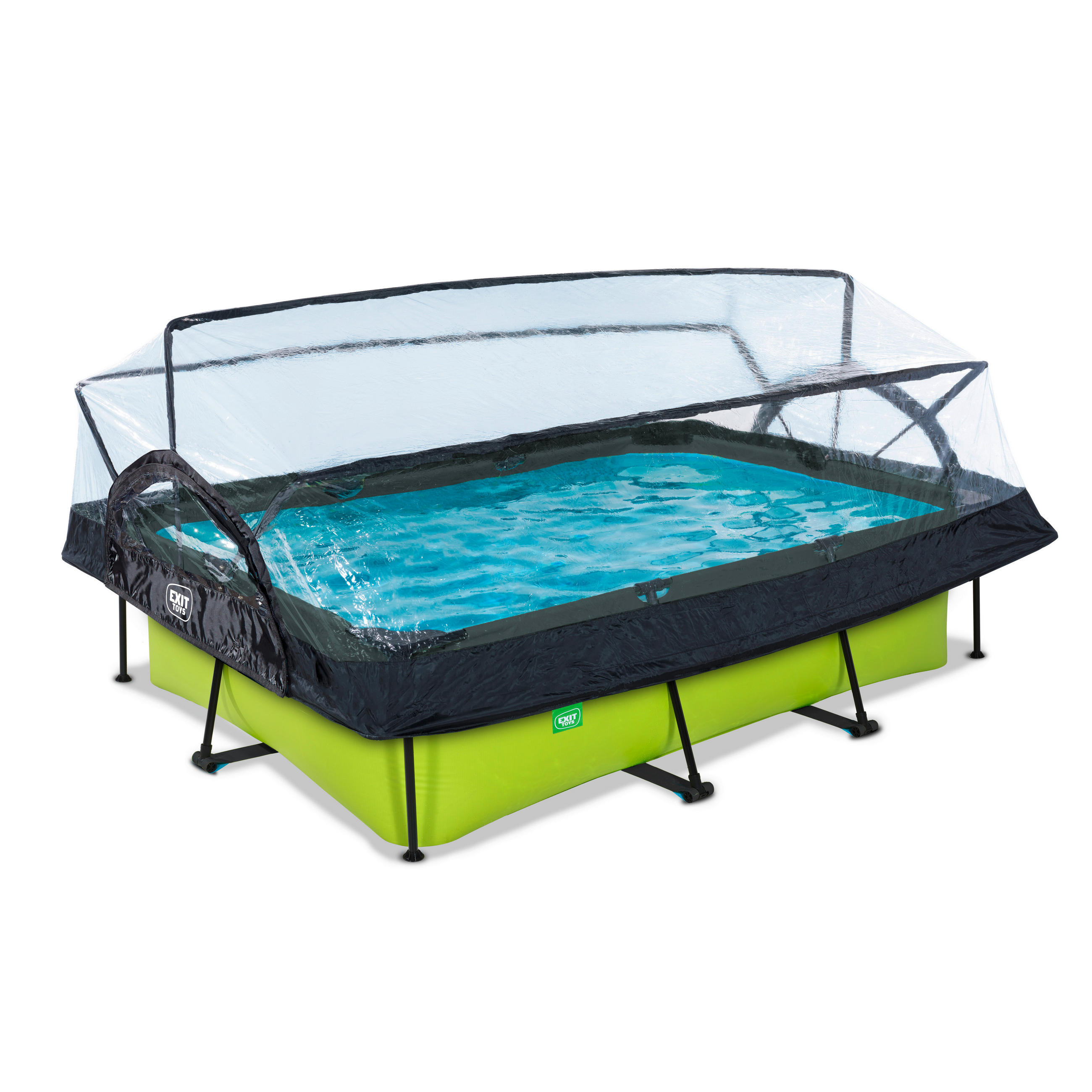 POOL-SET 300/200/65 cm  - Grün, KONVENTIONELL, Kunststoff (300/200/65cm) - EXIT Toys