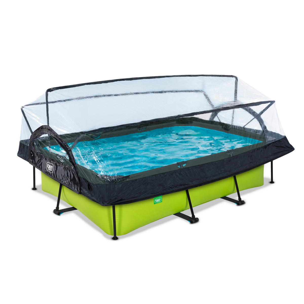 POOL-SET 300/200/65 cm  - Grün, KONVENTIONELL, Kunststoff (300/200/65cm) - EXIT Toys