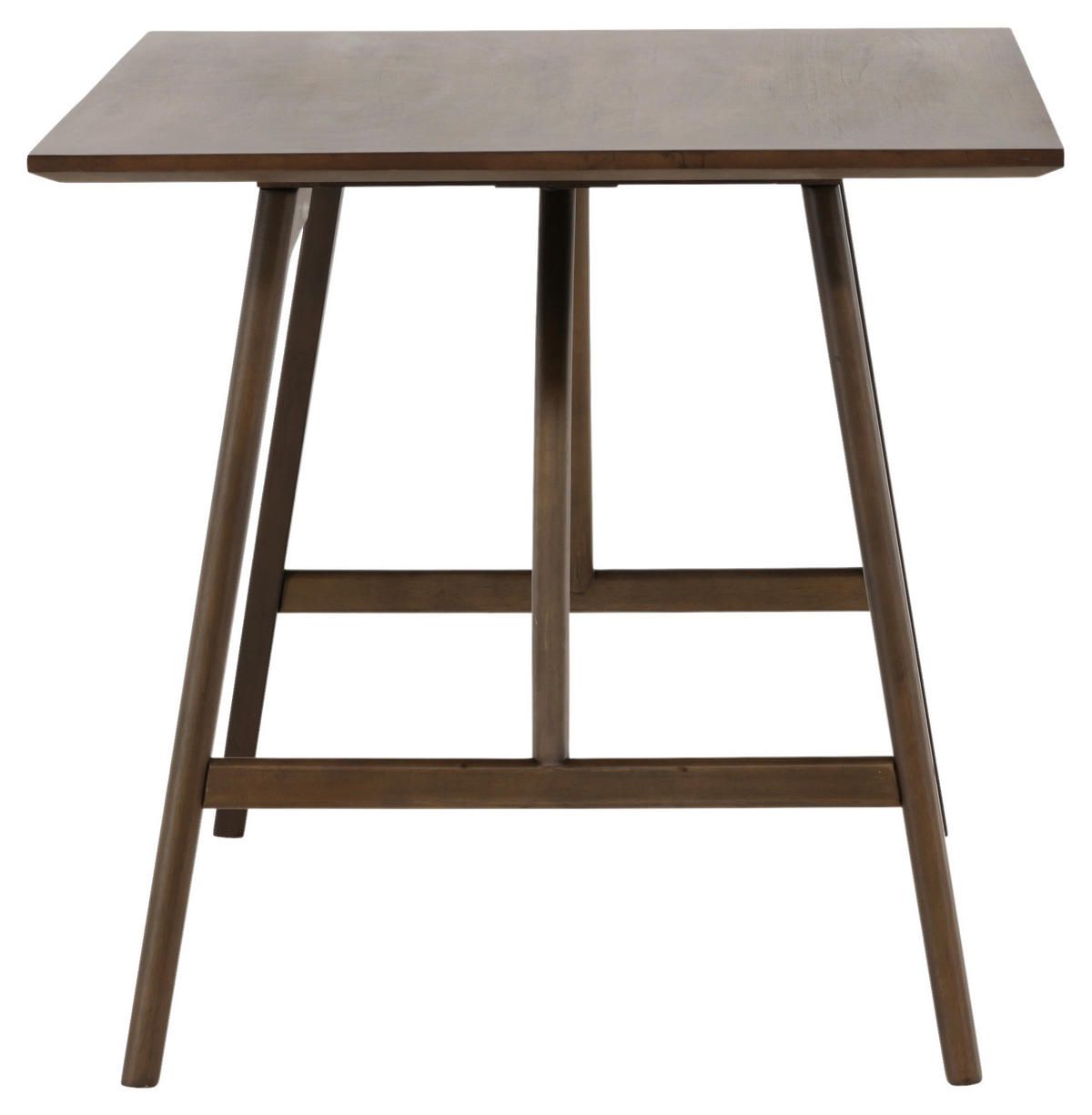 ESSTISCH Kautschukholz furniert, massiv rechteckig Dunkelbraun  - Dunkelbraun, Design, Holz/Holzwerkstoff (120/80/75cm) - Livetastic