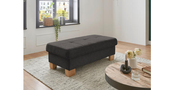 ECKSOFA in Flachgewebe Dunkelbraun  - Wildeiche/Dunkelbraun, Natur, Holz/Textil (243/301cm) - Voleo