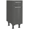 SCHUBKASTENUNTERSCHRANK 30/87/56 cm  in Schieferfarben  - Schieferfarben/Edelstahlfarben, MODERN, Holzwerkstoff/Metall (30/87/56cm) - Nobilia