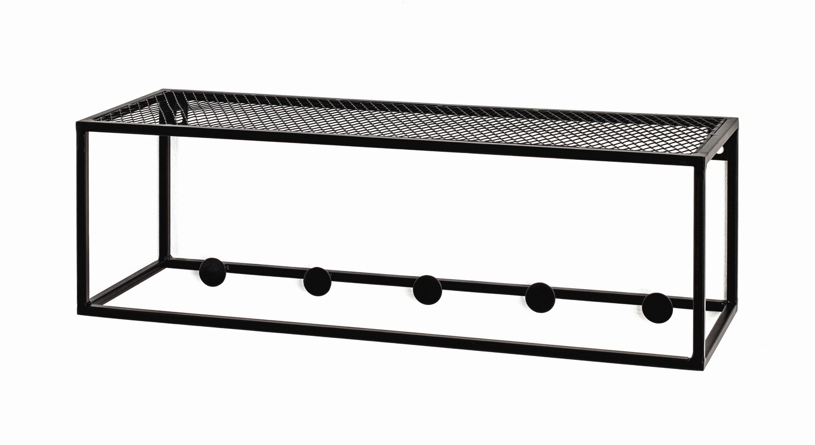 STENSKI OBEŠALNIK - črna, Konvencionalno, kovina (50/16/16cm) - Carryhome