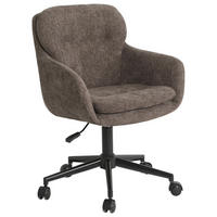 DREHSTUHL Chenille Braun, Schwarz  - Schwarz/Braun, MODERN, Textil/Metall (58/79/89/59cm) - Livetastic
