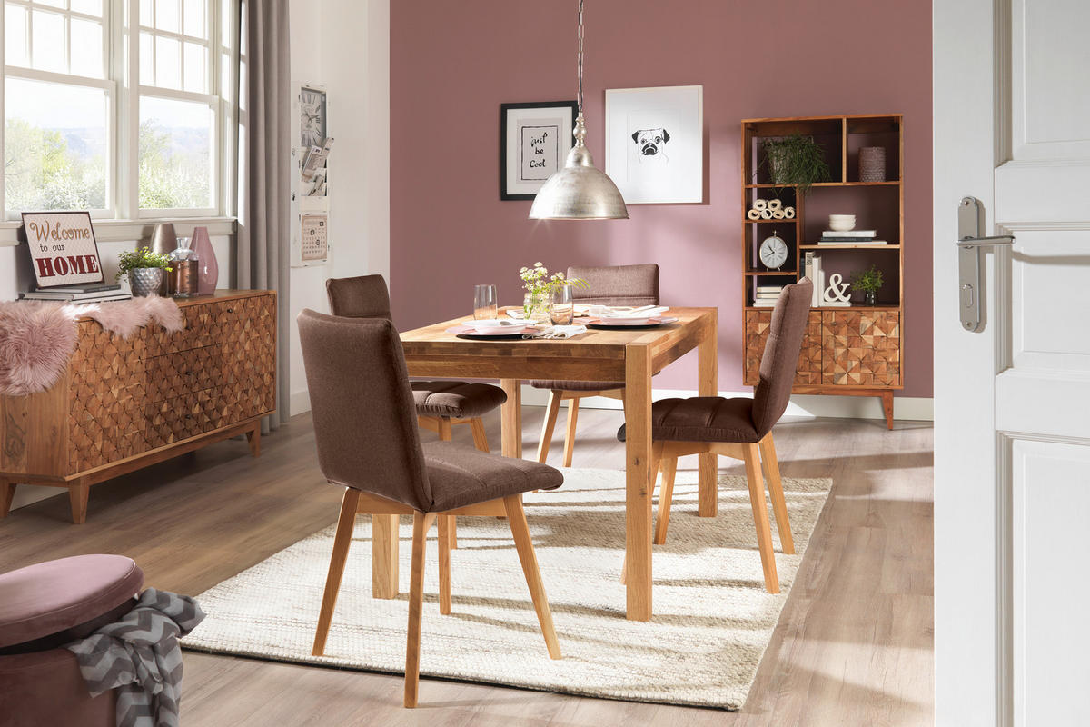 JEDÁLENSKÝ STÔL, divoký dub, farba duba, 120/80/75 cm - farba duba, Konventionell, drevo (120/80/75cm) - Carryhome