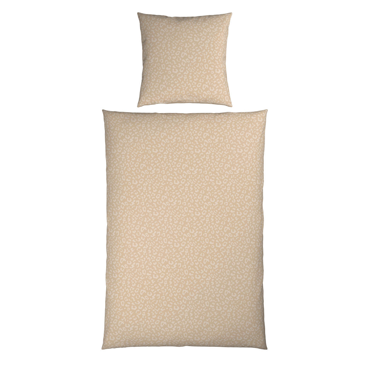 Bettwäsche 2er Set Samt, Flachgewebe 155/220 cm  - Beige, Design, Textil (155/220cm) - Esposa