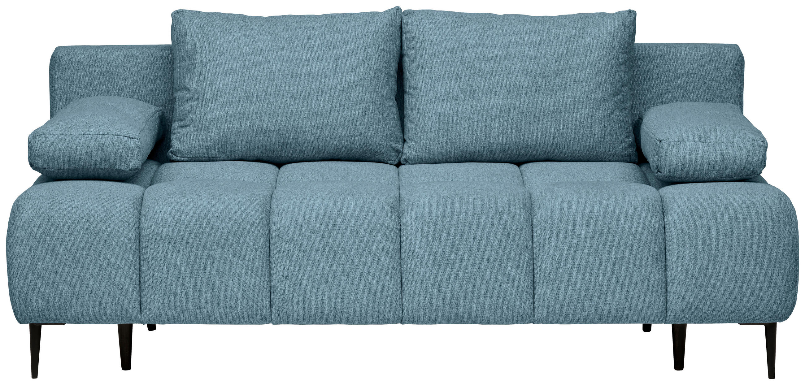 SCHLAFSOFA Jacquard Blau  - Blau/Schwarz, MODERN, Textil/Metall (204/90/95cm) - MID.YOU