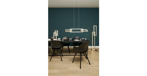LED-HÄNGELEUCHTE 100 cm - Nickelfarben, Design, Kunststoff/Metall (100cm) - Ambiente