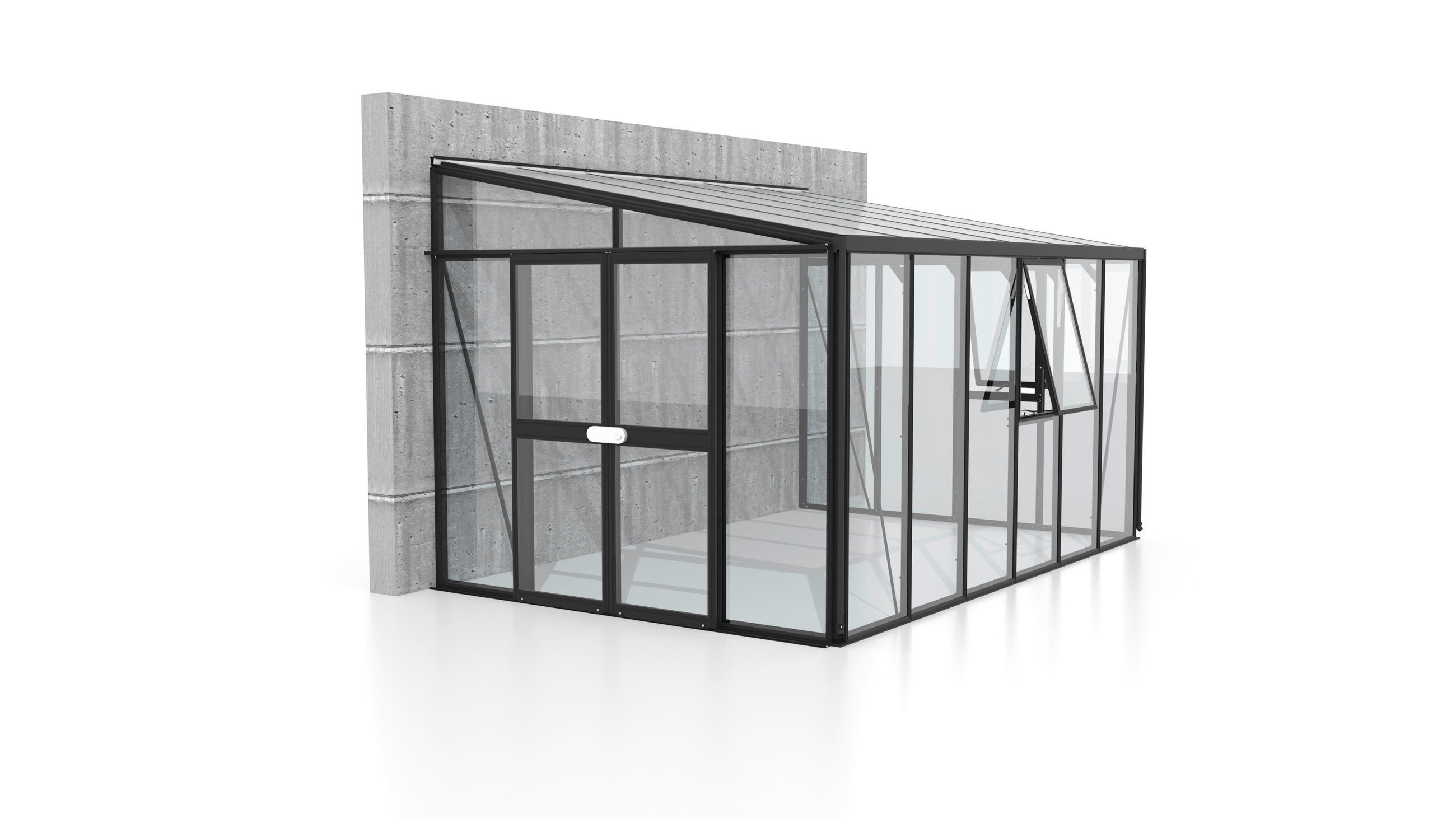 Anlehn-gewächshausbausatz Athena 10200 10,2 M2