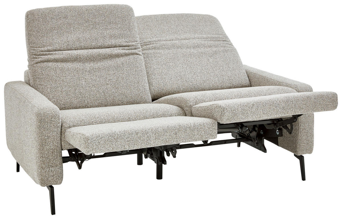 2,5-SITZER Chenille Sandfarben  - Sandfarben/Schwarz, Design, Textil/Metall (182/82/107cm) - Dieter Knoll