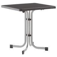 GARTENTISCH Holzwerkstoff Graphitfarben quadratisch  - Graphitfarben, MODERN, Holzwerkstoff/Metall (70/70/72cm) - Sieger