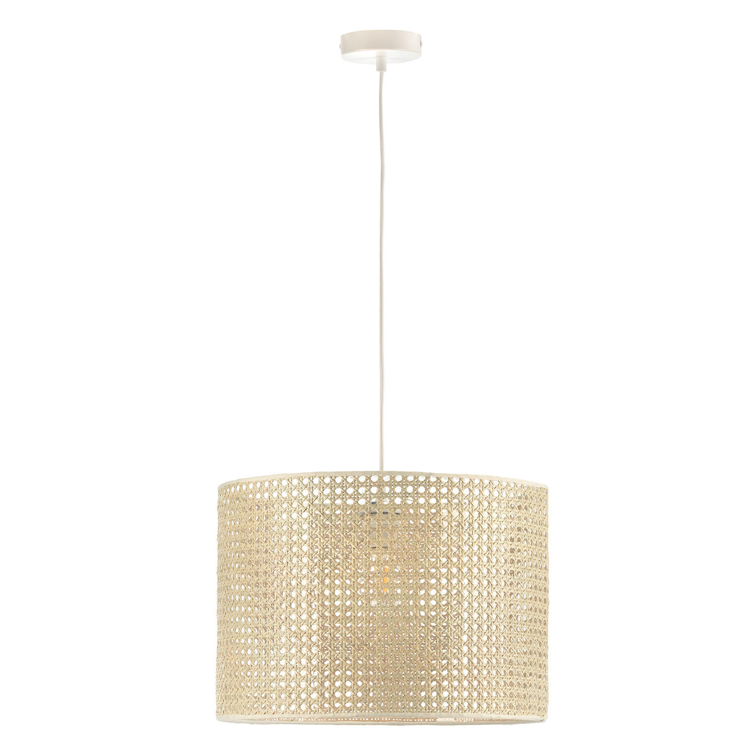 HÄNGELEUCHTE 40/40/110 cm  - Sandfarben/Weiß, Basics, Holz/Textil (40/40/110cm)