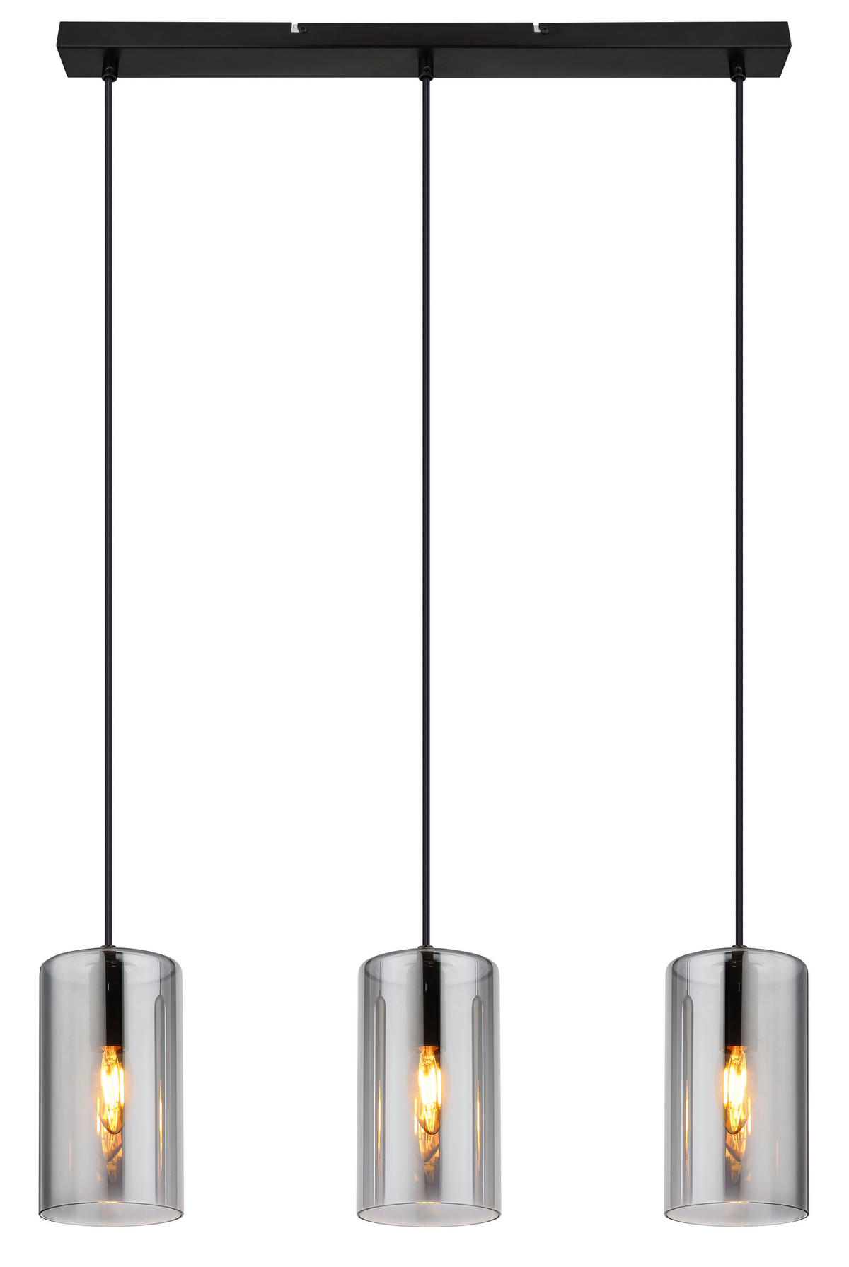 VISEČA SVETILKA     63/11/120 cm         E14 - črna, Basics, kovina/steklo (63/11/120cm) - Globo