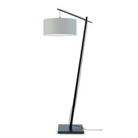 STOJACÍ LAMPA, 47/176/23 cm  - černá/světle šedá, Design, textil/přírodní materiály (47/176/23cm) - Good & Mojo
