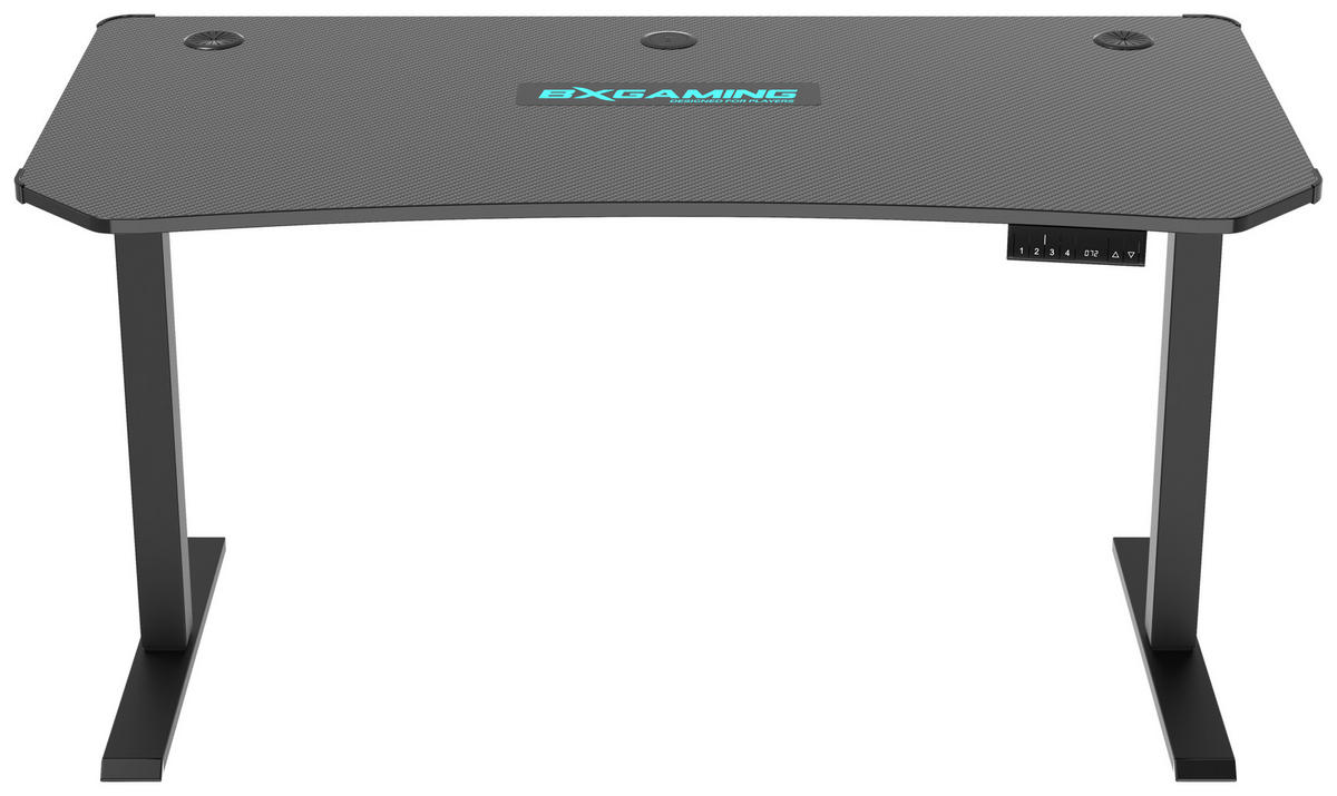 GAMINGTISCH Schwarz  - Schwarz, Design, Holzwerkstoff/Kunststoff (140/70/74-120cm) - BX Gaming
