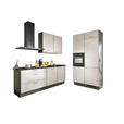 ECKKÜCHE XO 10 220/120 cm  in Graphitfarben, Schwarz, Weiß  - Chromfarben/Schwarz, Design, Holzwerkstoff/Metall (220/120cm) - Xora