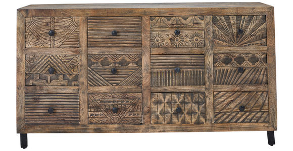 SIDEBOARD in 160/86/40 cm - Schwarz/Naturfarben, LIFESTYLE, Holz/Metall (160/86/40cm) - Landscape