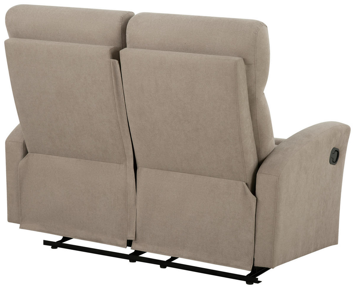 SITZGARNITUR Leinenoptik Taupe  - Taupe/Schwarz, KONVENTIONELL, Textil/Metall - P & B