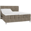BOXSPRINGBETT 180/200 cm  in Taupe  - Taupe/Chromfarben, Konventionell, Kunststoff/Textil (180/200cm) - Voleo