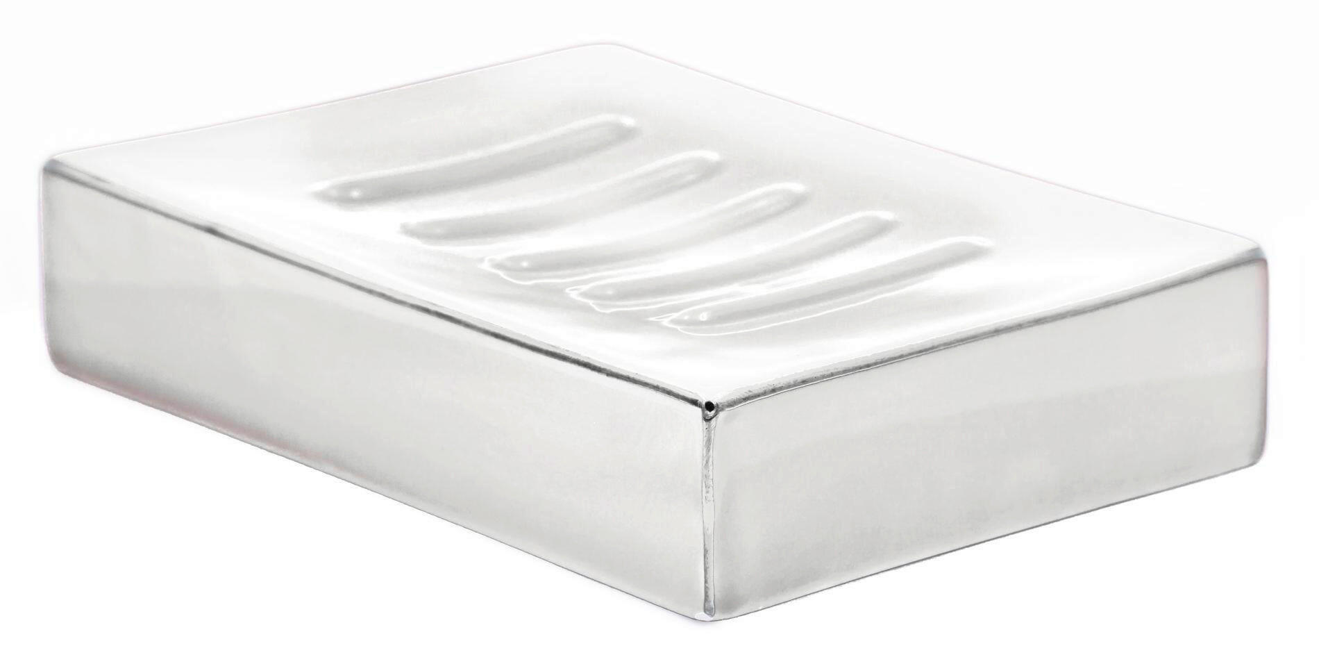 SEIFENSCHALE Keramik  - Weiß, Basics, Keramik (13,2/3/9,2cm) - Sadena