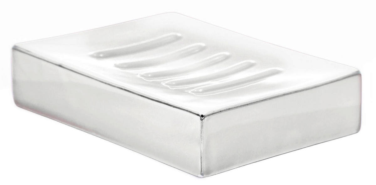 SEIFENSCHALE Keramik  - Weiß, Basics, Keramik (13,2/3/9,2cm) - Sadena