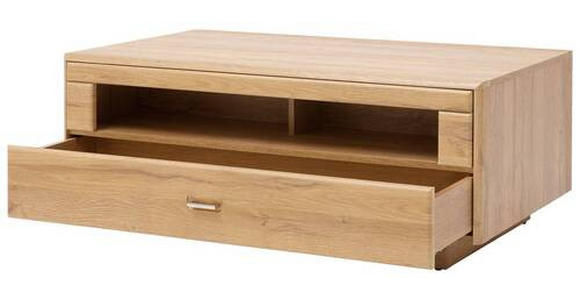 COUCHTISCH 115/70/45 cm rechteckig Eichefarben - Eichefarben/Silberfarben, KONVENTIONELL, Holzwerkstoff/Metall (115/70/45cm) - Cantus
