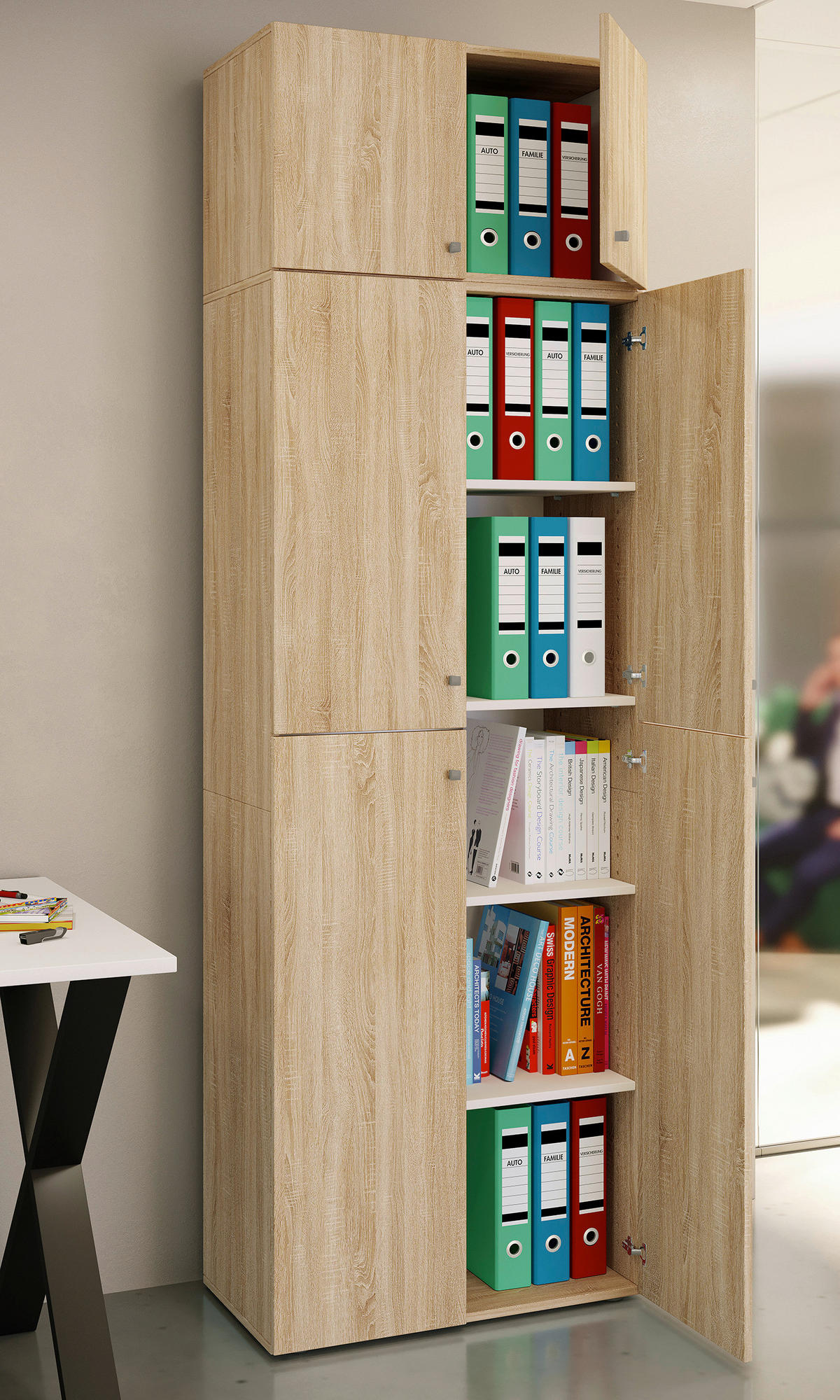 AKTENSCHRANK 70/223/39 cm  - Sonoma Eiche, Modern, Holzwerkstoff (70/223/39cm) - MID.YOU