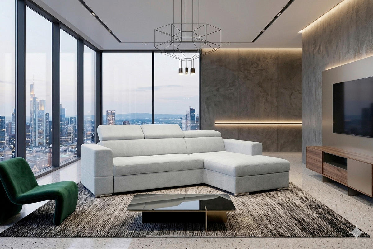 SJEDEĆA GARNITURA drvo, tekstil  siva   - siva, Moderno, drvo/tekstil (270/176cm) - Hom`in