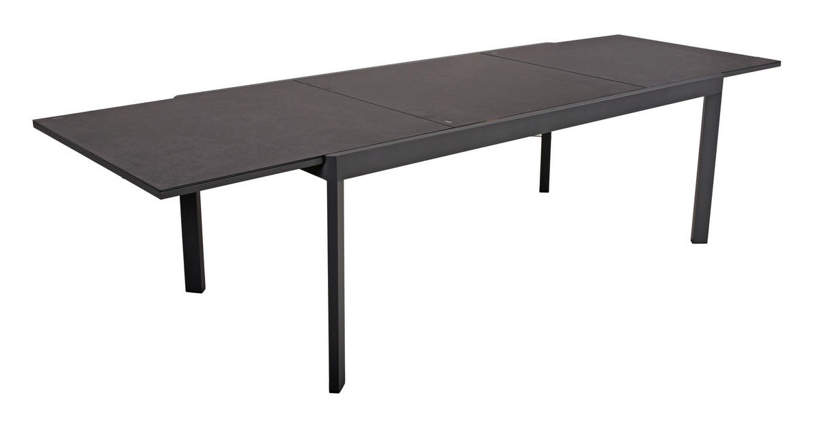 GARTENTISCH 200/100/75 cm  - Anthrazit, Basics, Glas/Metall (200/100/75cm) - Gardenson