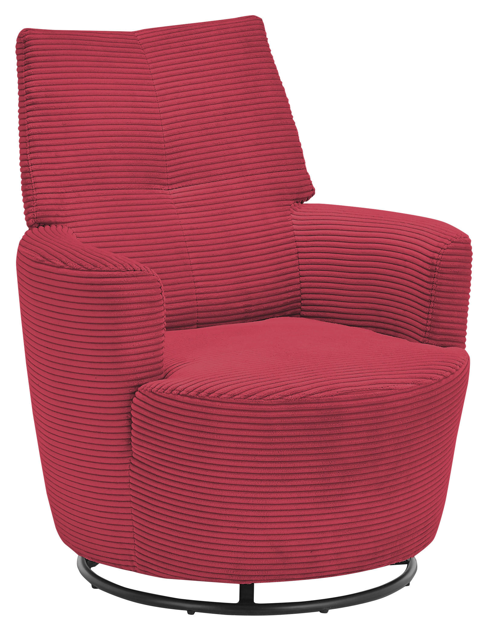 SESSEL Cord Beere    - Beere/Schwarz, Design, Textil/Metall (80/96/88cm) - SetOne by Musterring