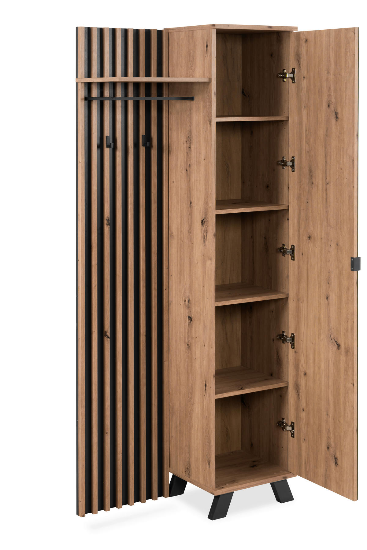 GARDEROBE  in 80/190/37 cm  - Anthrazit, Design, Holzwerkstoff (80/190/37cm) - MID.YOU