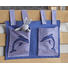 BETTTASCHE Dunkelblau, Hellblau - Dunkelblau/Hellblau, Design, Textil