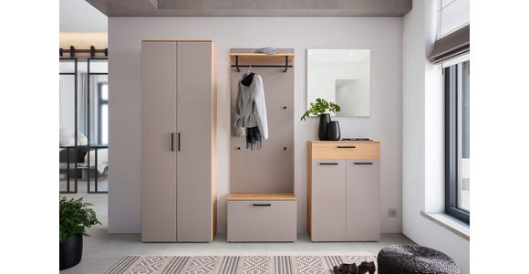 GARDEROBENSCHRANK 68/198/29 cm  - Wildeiche/Beige, Design, Holzwerkstoff/Metall (68/198/29cm) - Moderano