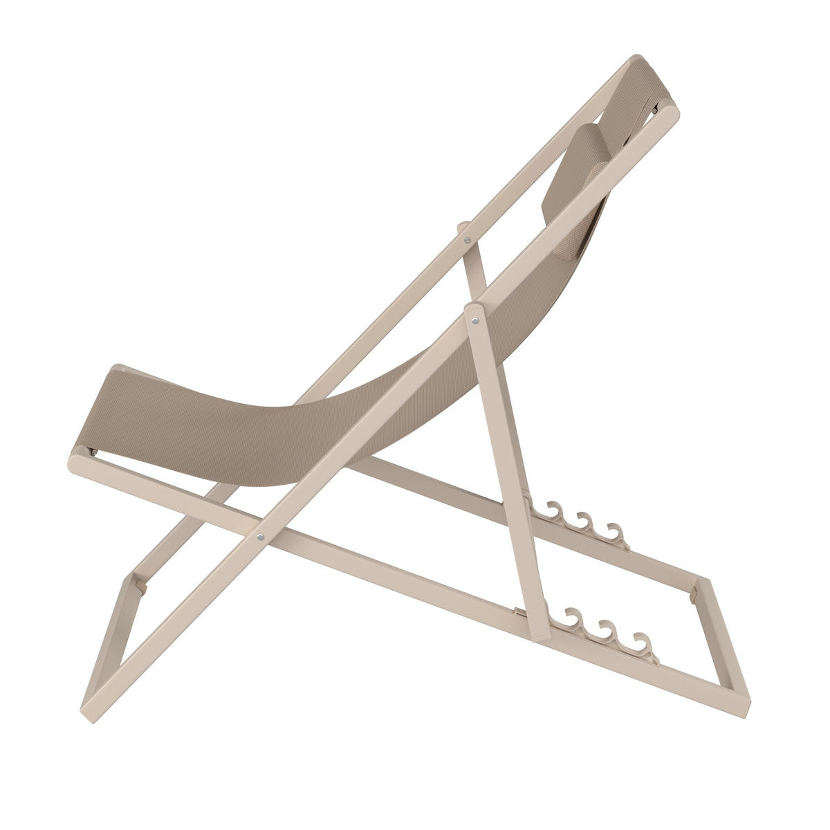 OPALOVACÍ LEHÁTKO kov, textil - krémová, Moderní, kov/textil (104/76-93/63cm) - Ambia Garden