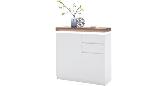 SCHUHSCHRANK Romina  in 91/97/38 cm  - Eichefarben/Weiß, Design, Holz/Holzwerkstoff (91/97/38cm) - Novel
